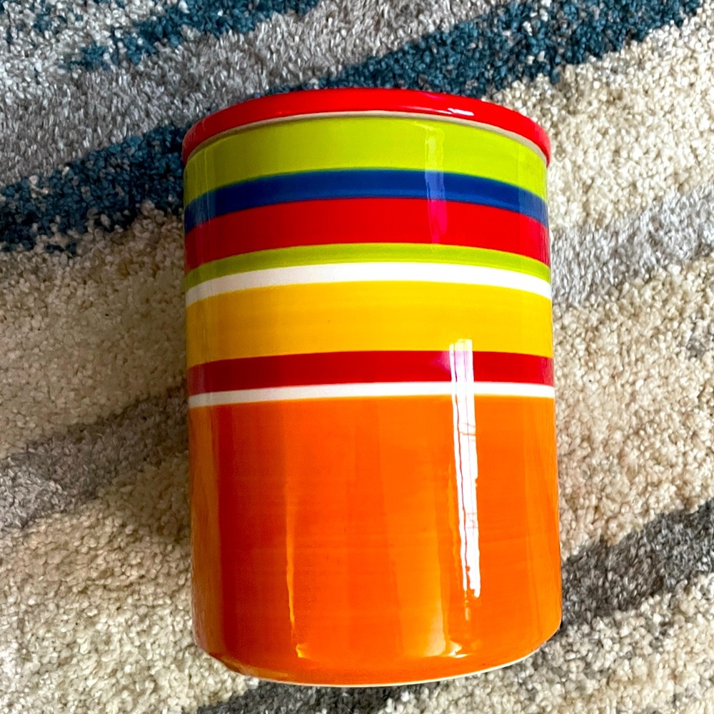 Pier1Tall Canister - Summer Stripe